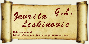 Gavrila Leškinović vizit kartica